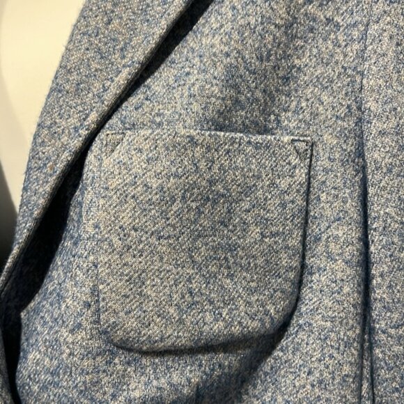 Talbots Heathered Blue Blazer with Pockets Size 10 - Picture 5 of 12